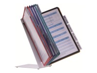 DURABLE Display-System VARIO table 10, Komplett-Set Sichttafelsystem, Tischständer: grau (5570-00)