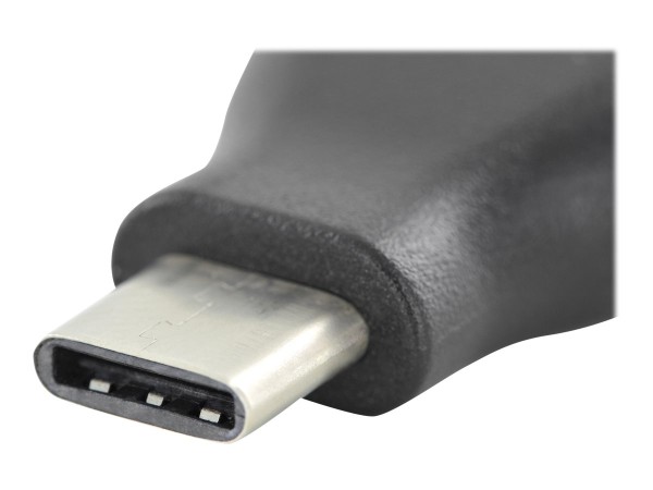DIGITUS Assmann USB-Adapter 9-polig USB Typ A W bis C M geformt Schwarz (AK-300506-000-S)