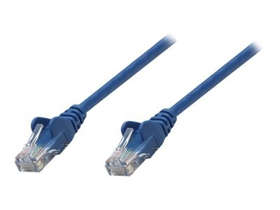 INTELLINET Netzwerkkabel Cat5e U/UTP 0,5m Blau RJ-45 Stecker / RJ-45 Stecker Snagless Vergoldete Kon