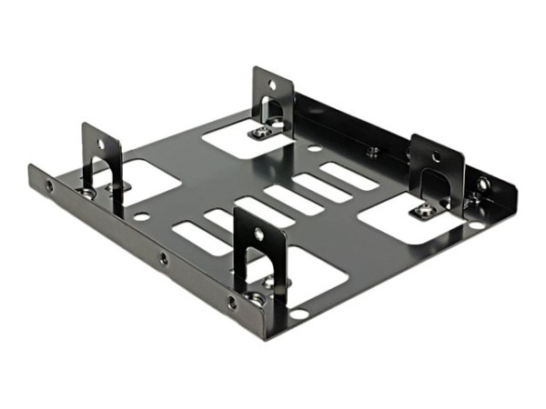 DELOCK Einbaurahmen Delock 3,5" für 2x 2,5" HDD/SSDs Metall schwarz