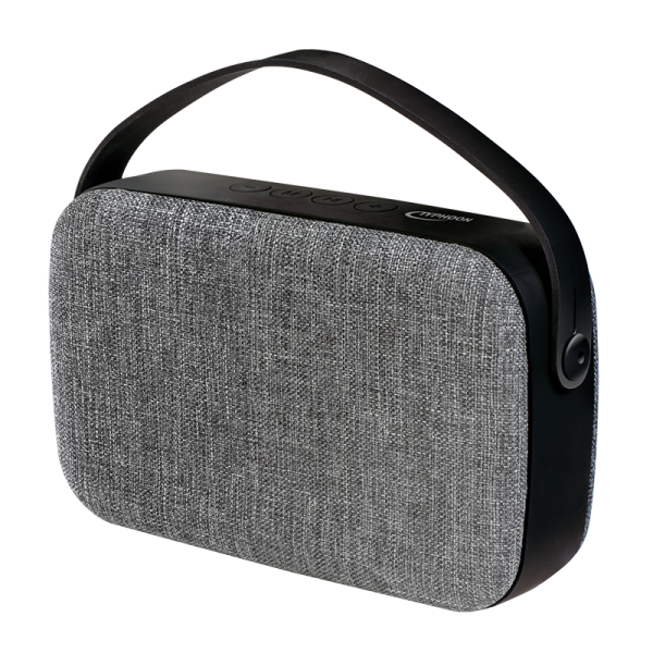 TYPHOON Speaker, portable, Xlarge, BT 4.2, fabric covering, black/silver
