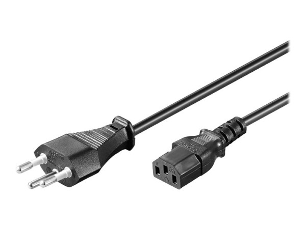 Goobay Netzkabel 2m, Schwarz, Schweiz