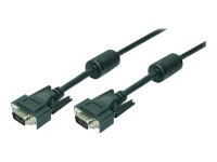 LOGILINK VGA Kabel mit Ferritkernen, schwarz, 5m