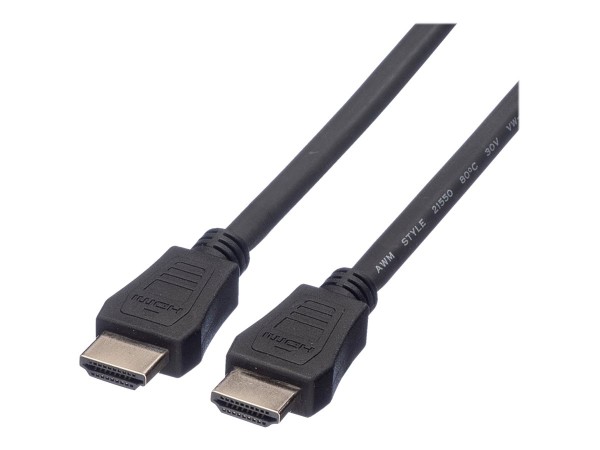 VALUE HDMI High Speed Kabel mit Ethernet, LSOH, schwarz, 2,0 m