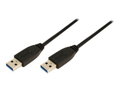 LOGILINK Kabel USB 3.0 Typ-A auf Typ-A, Schwarz, 1 Meter