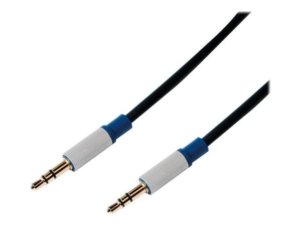 LOGILINK Premium Audiokabel, 2 x 3,5 mm Klinkenstecker 1,5 m, 3,5 mm Klinkenstecker - 3,5 mm Klinken