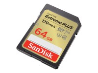 SANDISK Extreme PLUS SDXC-Karte 64 GB UHS-Class 3 stoßsicher, Wasserdicht