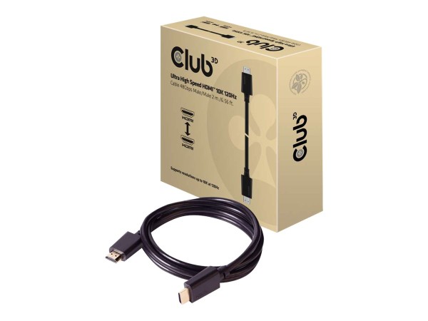 CLUB3D HDMI-Kabel A -> A 2.1 Ultra High Speed 10K HDR 2m retail