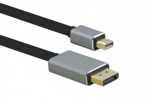 HERWECK Helos Anschlusskabel, mini DisplayPort St./DP St., PREMIUM 8K, 3,0m, schwarz mini DisplayPo