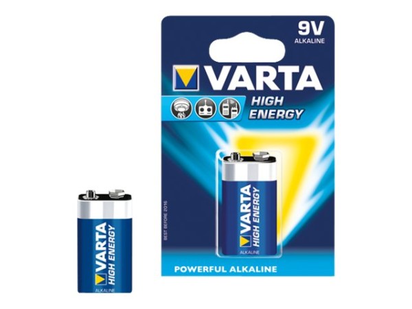 VARTA 9V Blockbatterie 4922 HIGH ENERGY Original