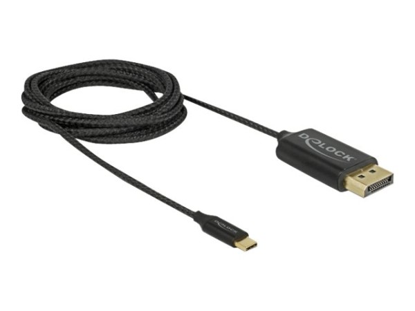 DELOCK - Videoschnittstellen-Converter - DisplayPort / USB - USB-C (M) bis DisplayPort (M) - 2 m