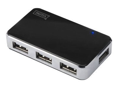 Digitus USB-HUB 4-Port, schwarz Klavierlack