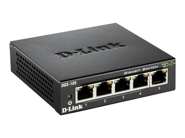 D-LINK Switch / 5x10/100/1000TX ohne Lüfter NEU