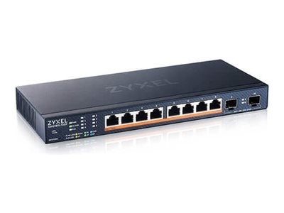 ZYXEL 8-Port 2.5GbE, 2 SFP+, 8 x PoE++ 802.3 bt, 130W Smart Switch, NebulaFlex (Webmanaged und Clou