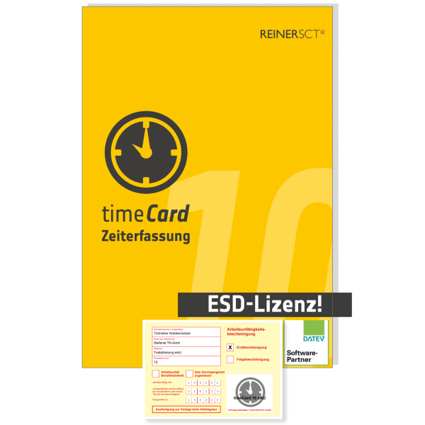 REINER SCT timeCard 10 AU Jahreslizenz für 25 Mitarbeiter