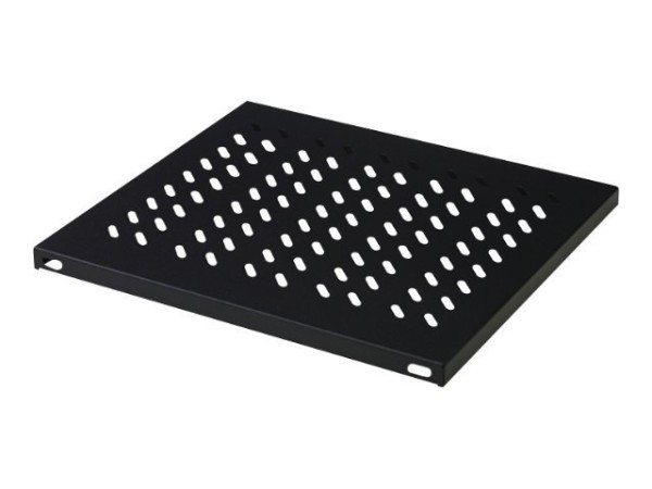 DIGITUS Fachboden 19Zoll fuer Netzwerk + Serverschraenke 745mm tief 50KG belastbar perforiert black