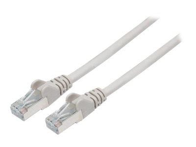 INTELLINET Netzwerkkabel Cat6A S/FTP CU LS0H 0,50m Grau RJ-45 Stecker / RJ-45 Stecker Vergoldete Kon