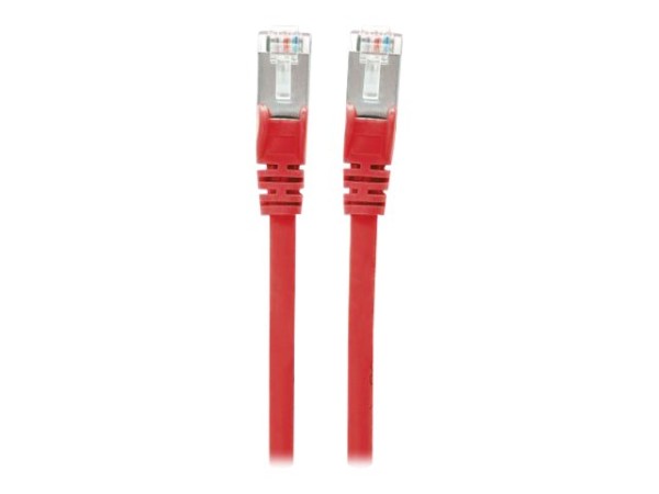 INTELLINET Network Cable, Cat7 Raw Cable, Cat6A Modular plugs, CU, S/FTP, LSOH, 2 m, Red