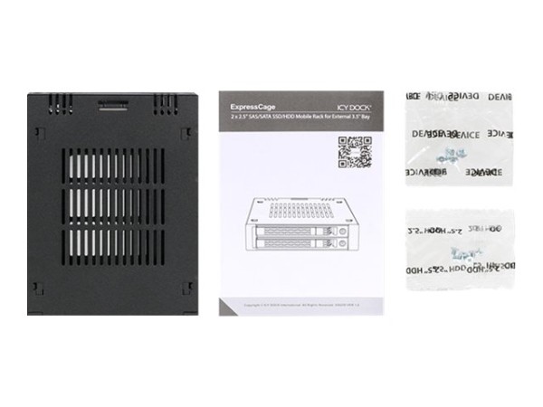 ICY DOCK 2x6,3cm SAS/SATA HDD&SSD