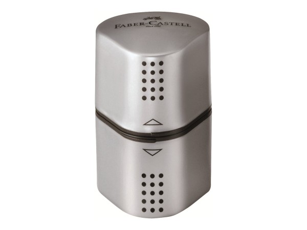 FABER CASTELL Spitzdose Dreifach Grip 2001 Silber (183800)