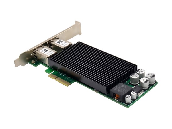 INLINE Dual Gigabit Netzwerkkarte, 2x RJ45 1 Gb/s, PCIe x4, PoE+