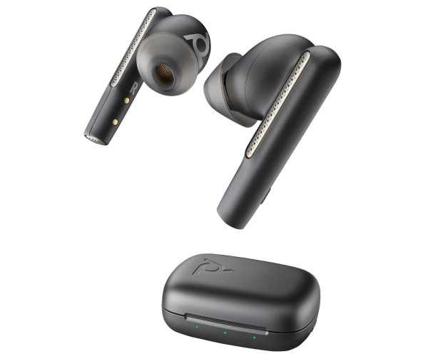 HP Poly Voyager Free 60 UC Carbon Black Earbuds +BT700 USB-C Adapter +Basic Charge Case