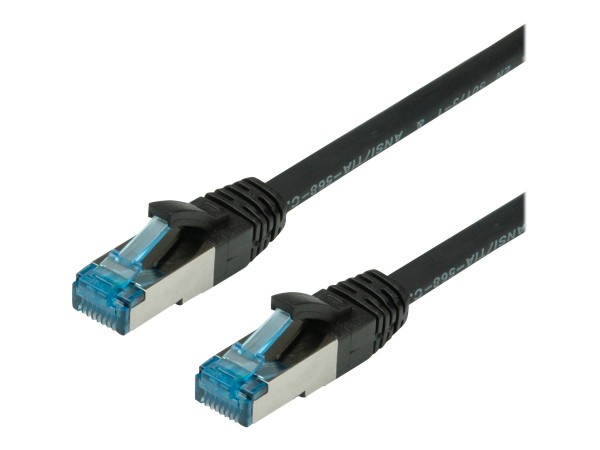 VALUE S/FTP Patchkabel Kat6A schw 0.3m - PIMF - SFTP (21.99.1964)