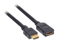 NONAME HDMI Verlängerung 19pol St/Bu, schwarz, vergoldete Kontakte, 5m