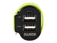 SWEEX Auto-Ladegerät 3-Ausgänge 6 A 2x USB