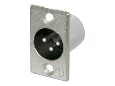 NEUTRIK NC3Mp Chassisstecker - Metall, P-Serie: lötbar