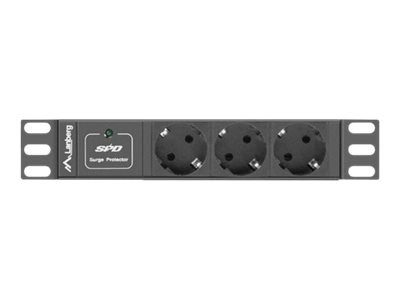 LANBERG PDU Steckdosenleiste 10" 1U 3x Schuko 2m schwarz