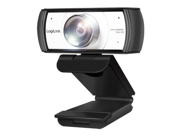 LOGILINK Webcam 1080p FHD Webcam + Dual-Mikro 120° schwarz