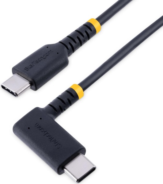 STARTECH.COM 3ft (1m) USB C Charging Cable Right Angle, 60W PD 3A, Heavy Duty Fast Charge USB-C Cabl