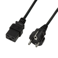 LOGILINK Power Cord CEE 7/7-IEC C19 black 1.00m (CP151)