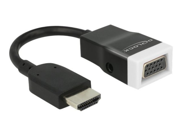 DELOCK Adapterkabel HDMI-A St > VGA Bu mit Audio (screwless)
