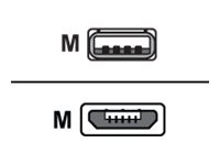 HERWECK Helos Anschlusskabel, USB 2.0 A Stecker/Micro-B Stecker, 3,0m, schwarz USB 2.0 A St./Micro-