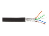 INLINE ® Patchkabel Cat.6A, S/FTP (PiMf), halogenfrei, 500MHz, schwarz, 100m