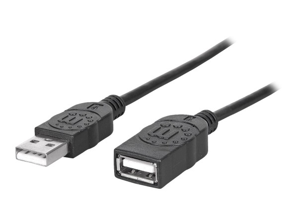 MANHATTAN USB 2.0 Verlängerung Typ A St. > A Buchse 1,8m [bk] MHP