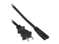 INLINE Netzkabel, Netzstecker USA auf Euro 8 C7 Stecker, 0,5m