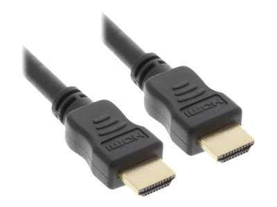 INLINE ® HDMI Kabel, High Speed HDMI® Cable with Ethernet, Stecker / Stecker, schwarz / gold, 2m