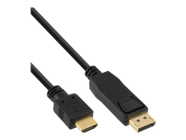 INLINE DisplayPort zu HDMI Konverter Kabel schwarz 1,5m