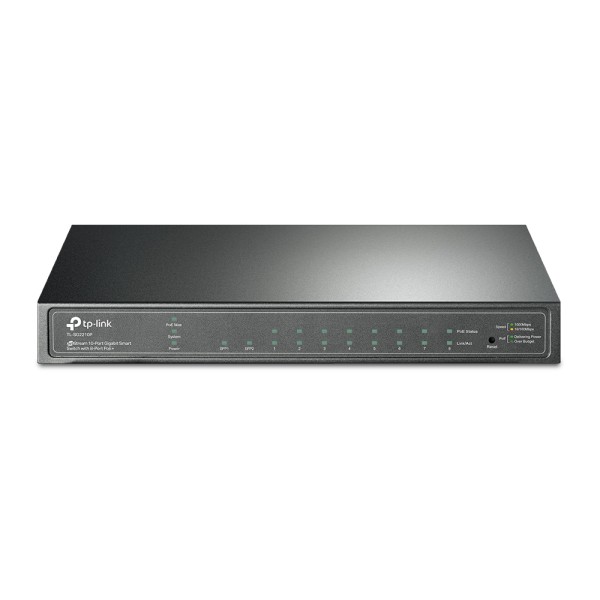 TP-LINK Switch SG2210P 8xGBit/2xSFP Managed PoE+ (53W)