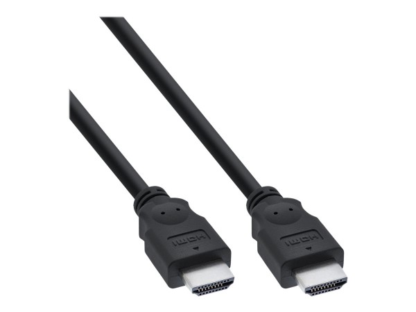 InLine® HDMI Kabel, HDMI-High Speed, Stecker / Stecker, schwarz, 0,5m