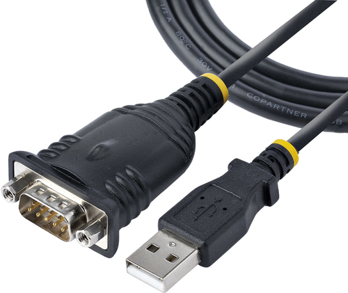 STARTECH.COM 3ft (1m) USB to Serial Cable, DB9 Male RS232 to USB Converter, USB to Serial Adapter fo