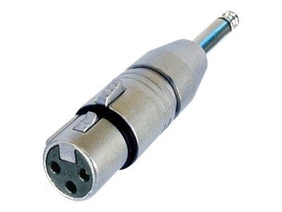 NEUTRIK NA2FP Adapter - NEUTRIK 3 polige XLR Kabelbuchse zu mono 6,35 mm Klinkenstecker.