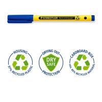 STAEDTLER Noris 307-3 BK2 Fineliner Blau 0.6 mm 2 Stück (307-3 BK2)