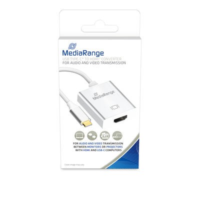 MEDIARANGE USB Type-C 3.1 auf HDMI converter, silver