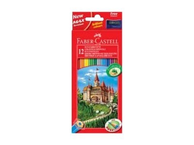 FABER CASTELL 12 FABER-CASTELL CASTLE Buntstifte farbsortiert; 1 Pack = 12 St.