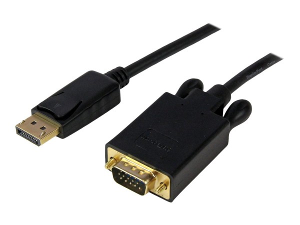 STARTECH.COM DisplayPort auf VGA Kabel 1,8m (Stecker/Stecker) - DP zu VGA Kabel Adapter - Schwarz