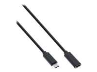 INLINE USB 3.2 Kabel, USB Typ-C Stecker/Buchse, schwarz, 2m